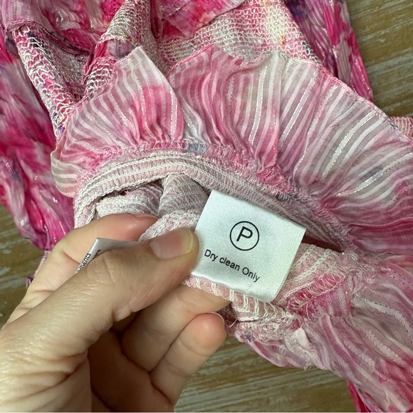 Rococo Sand Metallic Off Shoulder Shift Dress Cocktail Event Preppy Womens M - Picture 7 of 8